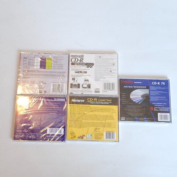 Lot of 5 BLANK CDs Sealed imation SONY Memorex Verbatim Maxell - Picture 5 of 8